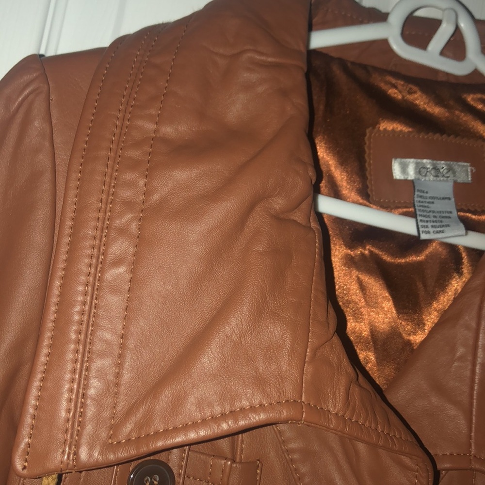 Cache Women's Tan Leather Jacket - Picture 7 of 12